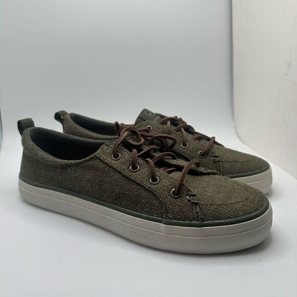 Sperry Women’s Crest Vibe Sneaker 7 ARMY GREEN - Picture 1 of 7
